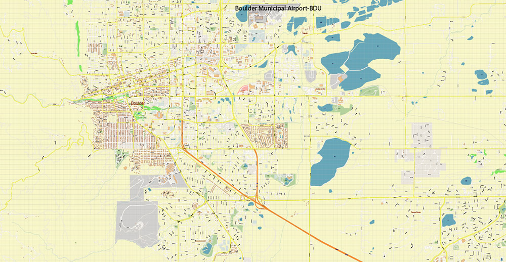 Denver Boulder Colorado Us Map Vector Gvl17b Ai 10 Ai Pdf 18 