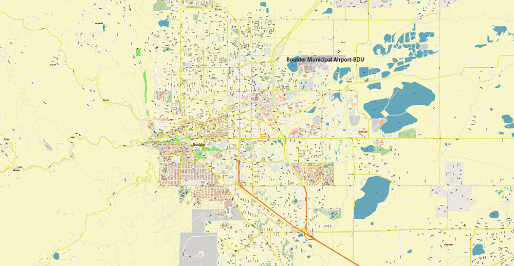 Denver Boulder Colorado Us Map Vector Gvl17b Ai 10 Ai Pdf 21 