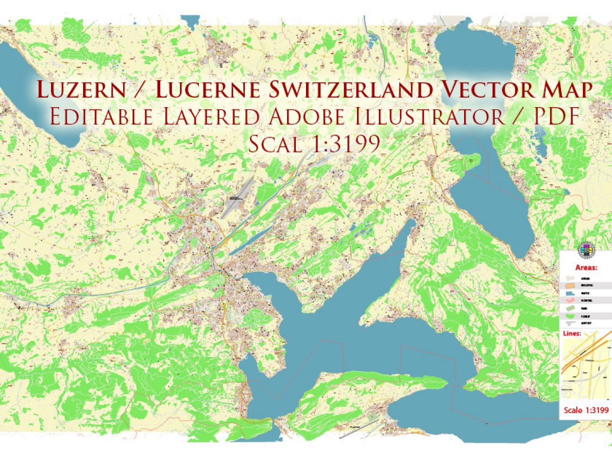 Lucerne Map Print,Switzerland Map,Lucerne Wall Art,City Map Print,DIGITAL DOWNLOAD