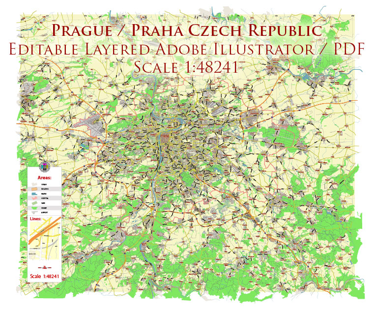 Republic prague czech map of Explore Prague