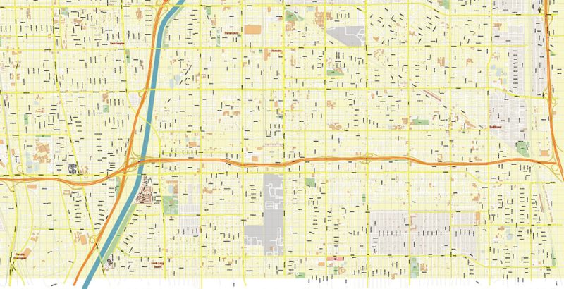 Lynwood California US DXF Map Vector Exact City Plan High Detailed Street Map AutoCAD + Shapefiles + Adobe PDF in layers