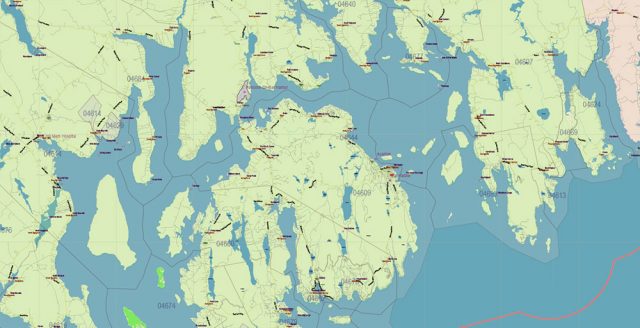 Maine Full State US Vector Map: Full Extra High Detailed (all roads