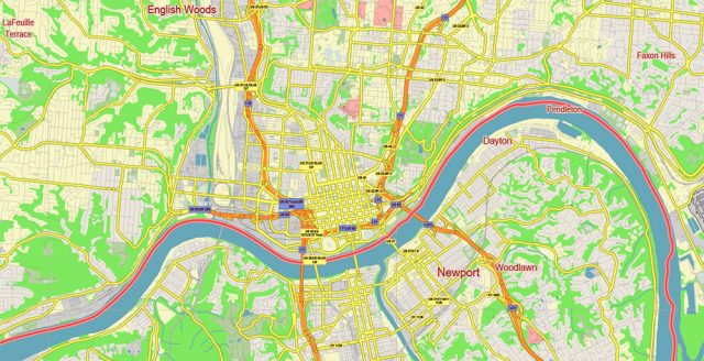 Cincinnati Ohio US Vector Map Free Editable Layered Adobe Illustrator Cincinnati Oh Us Map Vector Gvl13bzc Ai 10 Ai Pdf Svg Free 1 640x328 