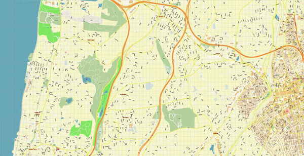 White Plains New York US PDF Vector Map: Exact High Detailed City Plan ...