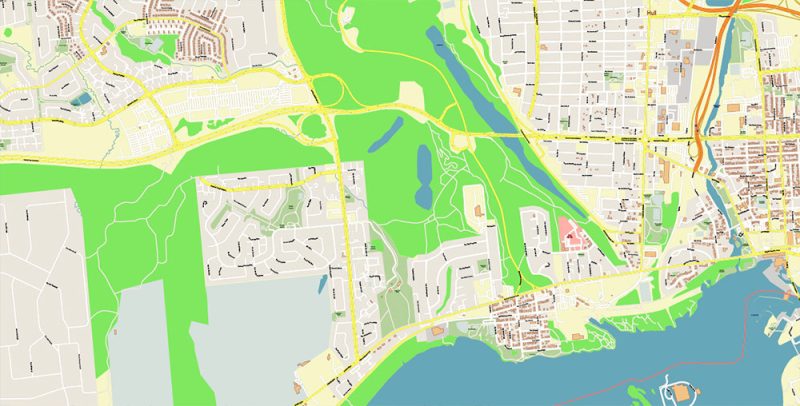 Ottawa Canada Map Vector Exact High Detailed City Plan editable Adobe Illustrator Street Map in layers