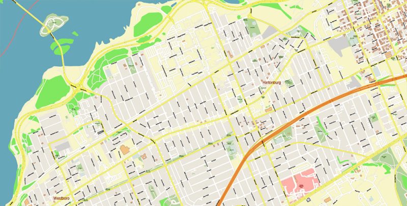 Ottawa Canada Map Vector Exact High Detailed City Plan editable Adobe Illustrator Street Map in layers