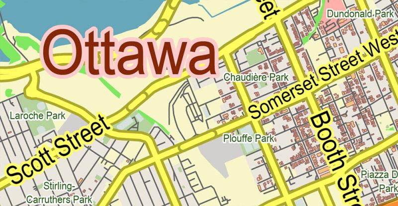 Ottawa Gatineau Canada Metro Area Map Vector Gvl13b Ai 10 Ai Pdf 1 800x414 