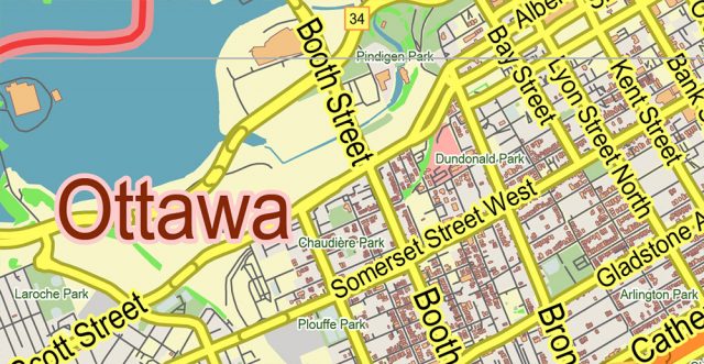 Ottawa Gatineau Canada Metro Area Map Vector Gvl13b Ai 10 Ai Pdf 2 640x331 