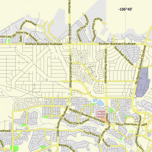 Albuquerque New Mexico US printable vector map
