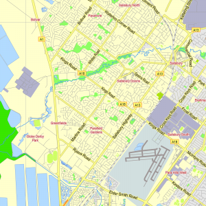 Adelaide Australia printable vector map