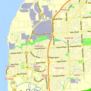 Adelaide Australia printable vector map