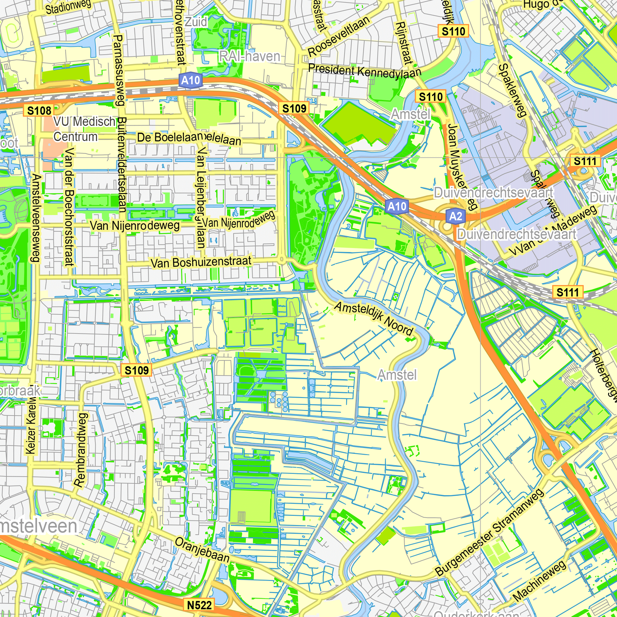 Amsterdam Netherlands printable - Printable Map Amsterdam Nl G View Level 13 Pdf 5 