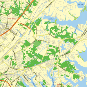 Baltimore Maryland US printable editable PDF layered Vector Map v.3