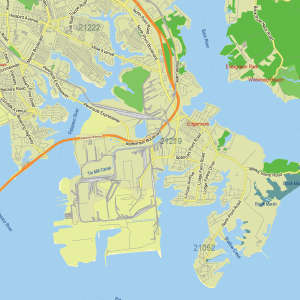Baltimore Maryland US printable editable PDF layered Vector Map v.4