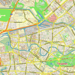 Berlin Germany printable editable layered PDF Vector Map
