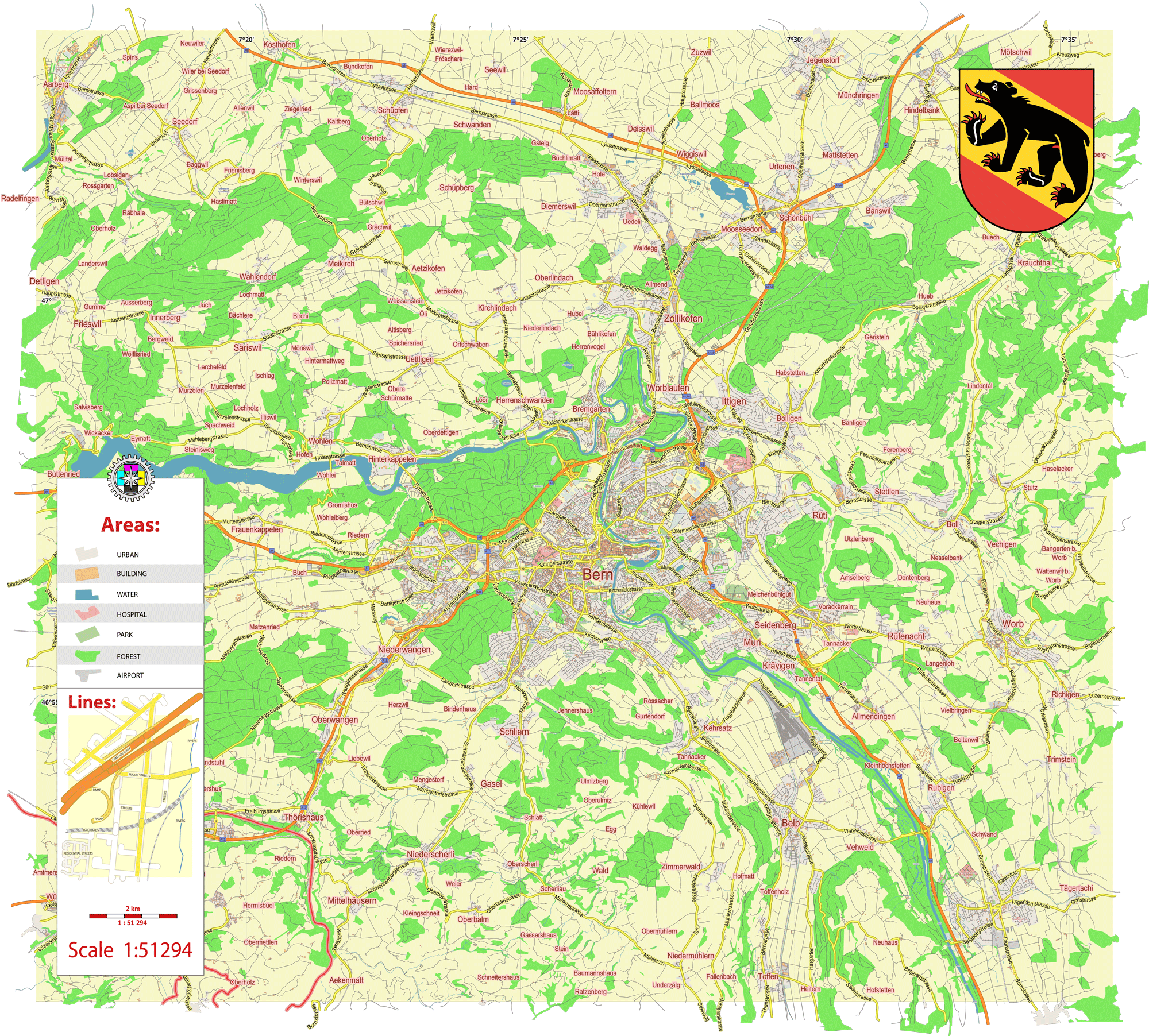 bern-switzerland-printable-editable-layered-pdf-vector-map