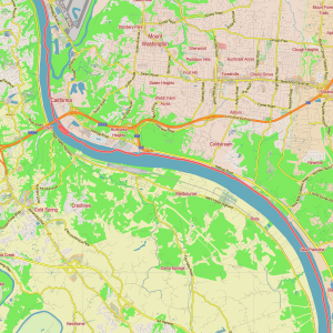 Cincinnati Ohio US printable editable layered PDF Vector Map