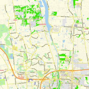 Columbus Ohio US printable editable layered PDF Vector Map