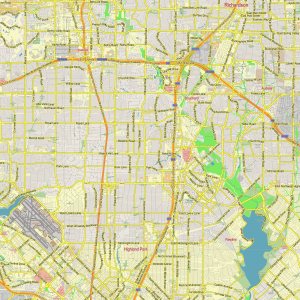 Dallas Texas US printable editable layered PDF Vector Map