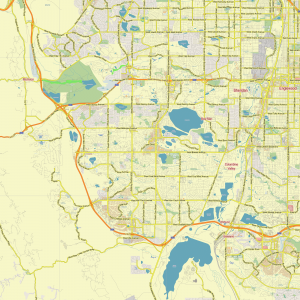 Denver Boulder Colorado US printable editable layered PDF Vector Map