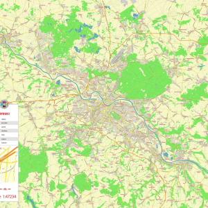 Dresden Germany printable editable layered PDF Vector Map