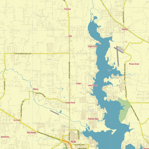 Fort Worth Texas US printable editable layered PDF Vector Map