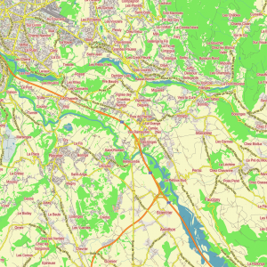 Geneva Switzerland printable editable layered PDF Vector Map