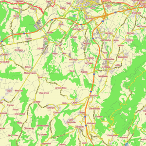 Geneva Switzerland printable editable layered PDF Vector Map