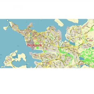 Iceland Full printable editable layered PDF Vector Map