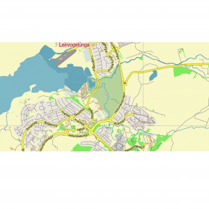 Iceland Full printable editable layered PDF Vector Map