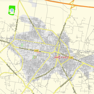 Lahore Pakistan printable editable layered PDF Vector Map