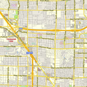 Las Vegas Nevada US printable editable layered PDF Vector Map