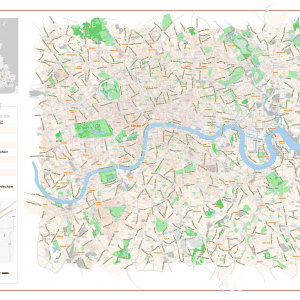 London Center UK printable editable layered PDF Vector Map v.2