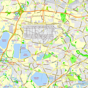 London Greater UK printable editable layered PDF Vector Map