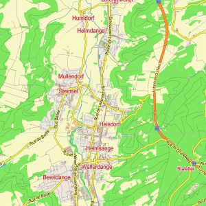 Luxembourg City Metro printable editable layered PDF Vector Map