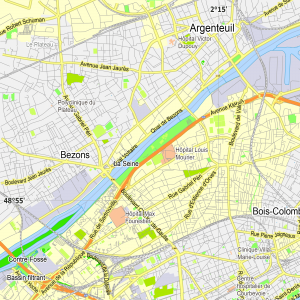 Paris France editable layered PDF Vector Map