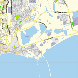 Baku Azerbaijan printable editable PDF layered Vector Map