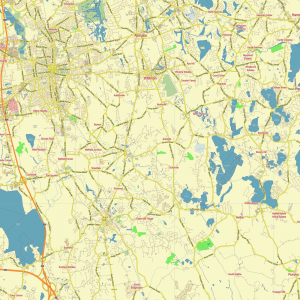Martha's Vineyard Cape Cod Massachusetts US printable editable layered PDF Vector Map