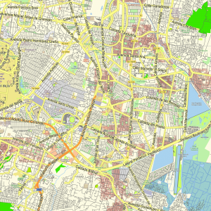 Mexico City Mexico printable editable layered PDF Vector Map