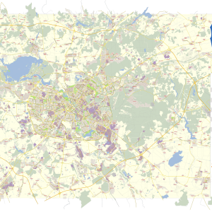 Minsk Belarus editable layered PDF Vector Map