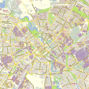 Minsk Belarus editable layered PDF Vector Map