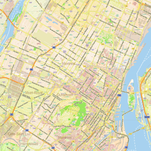 Montreal Canada editable layered PDF Vector Map