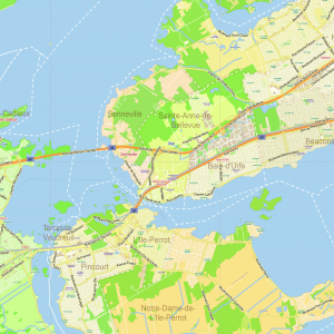 Montreal Canada editable layered PDF Vector Map