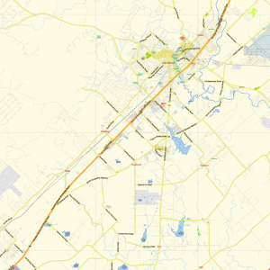 New Braunfels Texas US editable layered PDF Vector Map