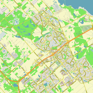 Ottawa Canada editable layered PDF Vector Map