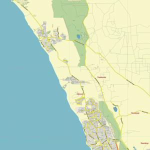 Perth Australia editable layered PDF Vector Map