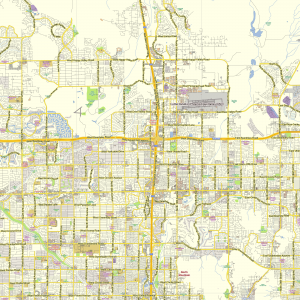 Phoenix Arizona US editable layered PDF Vector Map