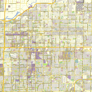 Phoenix Arizona US editable layered PDF Vector Map