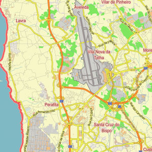 Porto Portugal editable layered PDF Vector Map