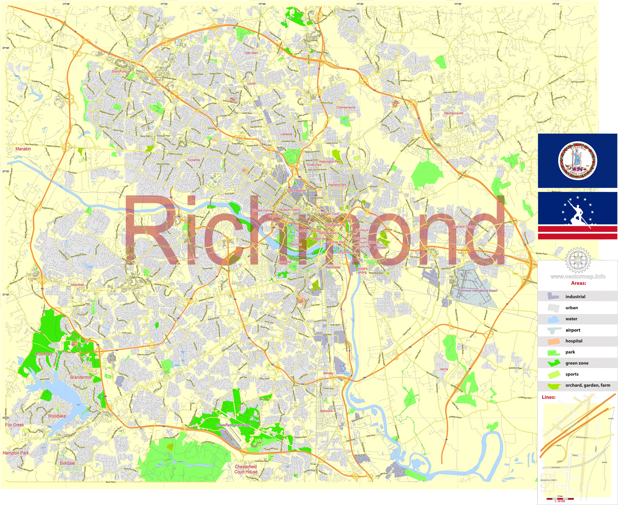 richmond-virginia-us-editable-layered-pdf-vector-map-v-2-https